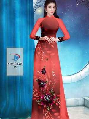 Vải Áo Dài Hoa In 3D AD NDAD3084 26
